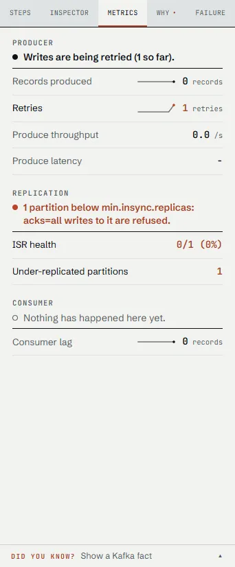 The Metrics tab on frame 4